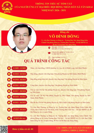 TIỂU SỬ TÓM TẮT CÁC ĐẠI BIỂU ỨNG CỬ HĐND XÃ NHIỆM KỲ 2026-2031 TẠI ĐƠN VỊ BẦU CỬ SỐ 1 (THÔN 1, THÔN 2, THÔN 3)