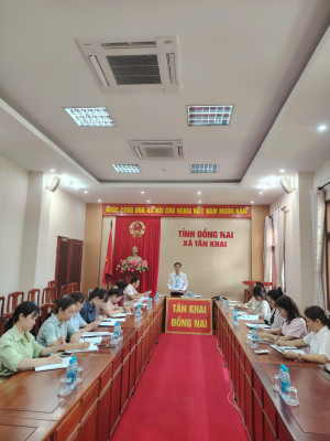 PHÂN CÔNG NHIỆM VỤ TỔ GIÚP VIỆC ỦY BAN BẦU CỬ XÃ TÂN KHAI