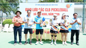 GIAO LƯU CÁC CÂU LẠC BỘ PICKLEBALL XÃ TÂN KHAI NĂM 2026