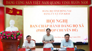TÂN KHAI: HỘI NGHỊ BAN CHẤP HÀNH ĐẢNG BỘ XÃ (PHIÊN CHUYÊN ĐỀ) THÔNG QUA CHỦ TRƯƠNG THÀNH LẬP PHƯỜNG