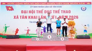 Đại hội thể dục, thể thao Phường Tân Khai lần thứ I, năm 2026. Ảnh: Trung tâm DVTH phường.