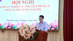 TÂN KHAI TẬP HUẤN NGHIỆP VỤ TRỢ GIÚP PHÁP LÝ CHO CÁN BỘ CƠ SỞ NĂM 2026