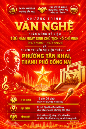 THÔNG BÁO CHƯƠNG TRÌNH VĂN NGHỆ KỶ NIỆM 136 NĂM NGÀY SINH CHỦ TỊCH HỒ CHÍ MINH