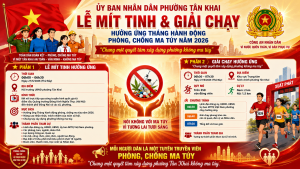 ỦY BAN NHÂN DÂN PHƯỜNG TÂN KHAI  LỄ MÍT TINH & GIẢI CHẠY HƯỞNG ỨNG THÁNG HÀNH ĐỘNG PHÒNG, CHỐNG MA TÚY NĂM 2026