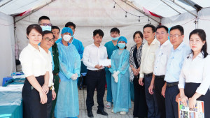THƯỜNG TRỰC ĐẢNG ỦY PHƯỜNG THĂM, ĐỘNG VIÊN LỰC LƯỢNG LÀM NHIỆM VỤ LẤY MẪU, BÀN GIAO MẪU HÀI CỐT LIỆT SĨ