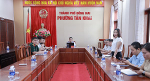 PHƯỜNG TÂN KHAI LÀM VIỆC VỚI VIỆN KHOA HỌC VÀ QUẢN LÝ VỀ MÔ HÌNH LUỒNG THÔNG TIN XỬ LÝ CÔNG VIỆC