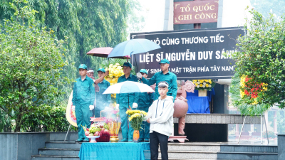 TÂN KHAI TỔ CHỨC LỄ AN TÁNG HÀI CỐT LIỆT SĨ NGUYỄN DUY SÁNH