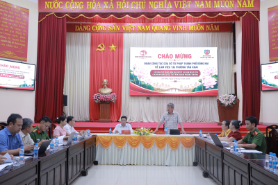 ĐOÀN CÔNG TÁC SỞ TƯ PHÁP THÀNH PHỐ ĐỒNG NAI LÀM VIỆC TẠI PHƯỜNG TÂN KHAI