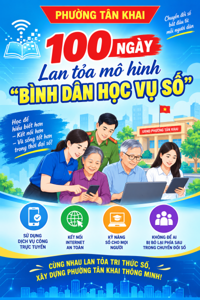 100 NGÀY CAO ĐIỂM LAN TỎA "BÌNH DÂN HỌC VỤ SỐ": CÁN BỘ, ĐẢNG VIÊN TÂN KHAI TIÊN PHONG HỌC TẬP, LÀM CHỦ KỸ NĂNG SỐ