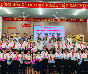 Xã Tân Lợi tổ chức Diễn đàn trẻ em năm 2025 với chủ đề “Lắng nghe trẻ em nói”