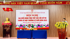HỘI NGHỊ TIẾP XÚC CỬ TRI TRƯỚC KỲ HỌP THƯỜNG LỆ CUỐI NĂM 2025 CỦA HĐND TỈNH ĐỒNG NAI TẠI XÃ TÂN LỢI