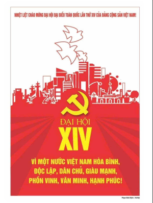 17 TRANH CỔ ĐỘNG TUYÊN TRUYỀN ĐẠI HỘI ĐẢNG LẦN THỨ XIV