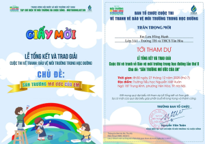 HỌC SINH XÃ TÂN LỢI ĐẠT GIẢI CUỘC THI VẼ TRANH “BẢO VỆ MÔI TRƯỜNG TRONG HỌC ĐƯỜNG” LẦN THỨ HAI