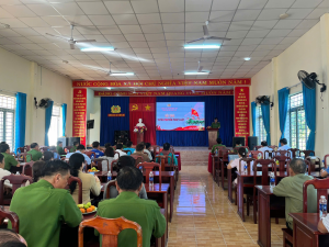 Công an xã Tân Lợi tổ chức Hội nghị tuyên truyền, phổ biến pháp luật cho doanh nghiệp