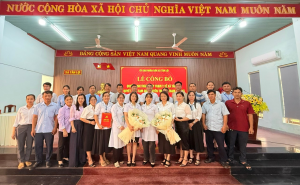 XÃ TÂN LỢI TỔ CHỨC LỄ CÔNG BỐ QUYẾT ĐỊNH THÀNH LẬP TRẠM Y TẾ