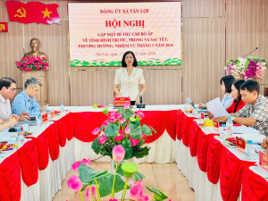 ĐẢNG ỦY XÃ TÂN LỢI GẶP MẶT BÍ THƯ CHI BỘ ẤP, TRIỂN KHAI NHIỆM VỤ TRONG THỜI GIAN TỚI