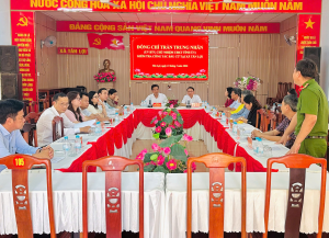 ĐOÀN CÔNG TÁC TỈNH ỦY KIỂM TRA CÔNG TÁC CHUẨN BỊ BẦU CỬ TẠI XÃ TÂN LỢI