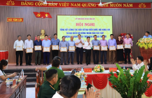 XÃ TÂN LỢI TỔ CHỨC HỘI NGHỊ TỔNG KẾT CÔNG TÁC BẦU CỬ NHIỆM KỲ 2026 - 2031