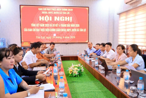 XÃ TÂN LỢI TỔ CHỨC HỘI NGHỊ TỔNG KẾT CÔNG TÁC THỰC HIỆN CHÍNH SÁCH BHXH, BHYT, BHTN