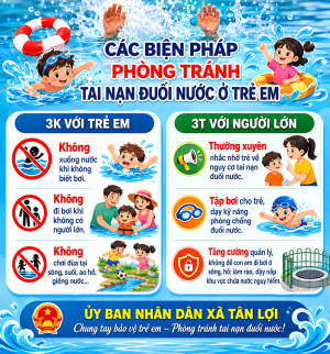 TĂNG CƯỜNG PHÒNG, CHỐNG ĐUỐI NƯỚC TRẺ EM TRONG MÙA HÈ NĂM 2026