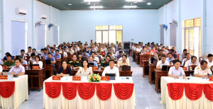 XÃ TÂN LỢI TỔ CHỨC HỘI NGHỊ TIẾP XÚC CỬ TRI SAU KỲ HỌP THỨ NHẤT, QUỐC HỘI KHÓA XVI