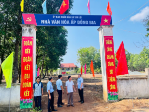UBND xã Tân Lợi kiểm tra các thiết chế văn hóa chào mừng tỉnh Đồng Nai trở thành thành phố trực thuộc Trung ương