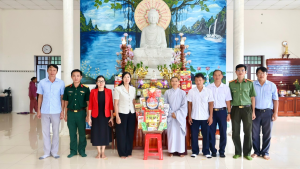 XÃ TÂN LỢI: THĂM, CHÚC MỪNG CÁC CƠ SỞ PHẬT GIÁO NHÂN DỊP LỄ VU LAN NĂM 2026