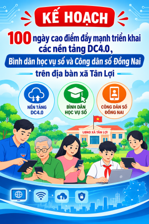 Xã Tân Lợi hưởng ứng Ngày Chuyển đổi số quốc gia năm 2026: “Đưa kỹ năng số đến gần người dân”
