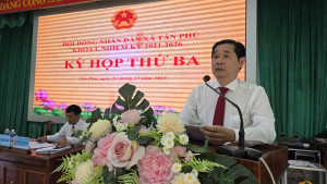 KỲ HỌP THỨ BA – HĐND XÃ TÂN PHÚ KHÓA I, NHIỆM KỲ 2021 – 2026