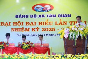 NHIỆT LIỆT CHÀO MỪNG ĐẠI HỘI ĐẠI BIỂU ĐẢNG BỘ XÃ TÂN QUAN, NHIỆM KỲ 2025 - 2030