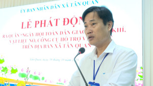 XÃ TÂN QUAN PHÁT ĐỘNG " NGÀY HỘI TOÀN DÂN GIAO NỘP VŨ KHÍ, VẬT LIỆU NỔ CÔNG CỤ HỔ TRỢ VÀ PHÁO"