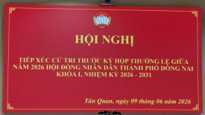 XÃ TÂN QUAN TIẾP XÚC CỮ TRI TRƯỚC KỲ HỌP THƯỜNG LỆ GIỮA NĂM 2026 HĐND THÀNH PHỐ ĐỒNG NAI KHOÁ I NHIỆM KỲ 2026 - 2031