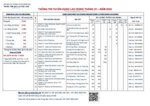 Thông tin tuyển dụng lao động
