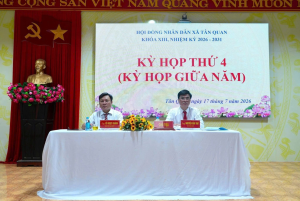 TÂN QUAN TỔ CHỨC KỲ HỌP THỨ 4 HĐND XÃ KHÓA XIII, NHIỆM KỲ 2026 - 2031