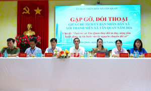 UBND xã Tân Quan tổ chức đối thoại với thanh niên