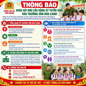 phối hợp rà soát, tuyên truyền và khảo sát nhu cầu đăng ký tuyển sinh vào Trường Văn hóa CAND trên địa bàn thành phố Đồng Nai