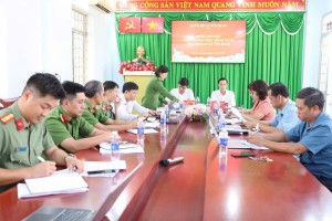 LÃNH ĐẠO XÃ TÂN QUAN LÀM VIỆC VỚI ĐẢNG ỦY CÔNG AN XÃ VỀ KẾT QUẢ THỰC HIỆN NHIỆM VỤ 10 THÁNG ĐẦU NĂM 2026