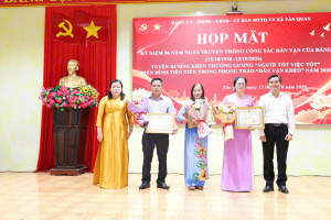TÂN QUAN HỌP MẶT KỶ NIỆM 96 NĂM NGÀY TRUYỀN THỐNG CÔNG TÁC DÂN VẬN CỦA ĐẢNG. TUYÊN DƯƠNG KHEN THƯỞNG GƯƠNG “NGƯỜI TỐT VIỆC TỐT” ĐIỂN HÌNH TIÊN TIẾN TRONG PHONG TRÀO “ DÂN VẬN KHÉO” NĂM 2026
