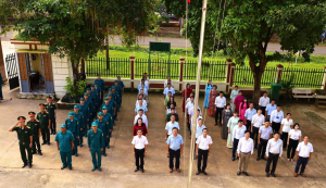 XÃ TÂN QUAN TỔ CHỨC LỄ CHÀO CỜ ĐẦU THÁNG