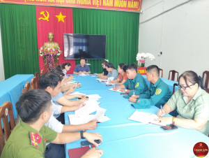 TỔ GIÚP VIỆC UBBC XÃ THANH SƠN HỌP TRIỂN KHAI CÔNG TÁC BẦU CỬ