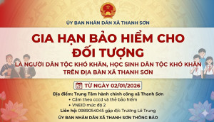 UBND XÃ THANH SƠN THÔNG BÁO