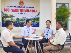 Mô hình “Buổi sáng với Nhân dân” chính thức được triển khai tại xã Thanh Sơn