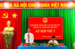 HĐND XÃ THANH SƠN TỔ CHỨC KỲ HỌP THỨ 3 (CHUYÊN ĐỀ) KHÓA VII, NHIỆM KỲ 2026 – 2031