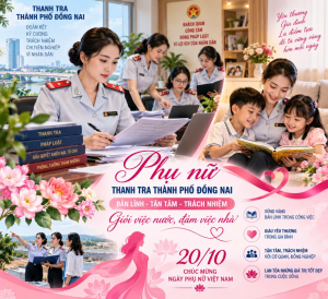 PHỤ NỮ THANH TRA THÀNH PHỐ ĐỒNG NAI BẢN LĨNH, TẬN TÂM, TRÁCH...