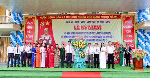 THIỆN HƯNG: KỶ NIỆM 43 NĂM NGÀY NHÀ GIÁO VIỆT NAM VÀ ĐÓN NHẬN TRƯỜNG ĐẠT CHUẨN QUỐC GIA MỨC ĐỘ 1