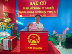 Khu vực bỏ phiếu số 6 tích cực thực hiện quyền bầu cử