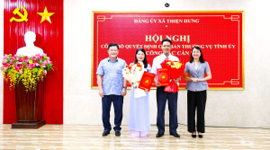 Thiện Hưng công bố quyết định về công tác cán bộ