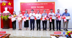 UBND XÃ THIỆN HƯNG SƠ KẾT 01 NĂM THỰC HIỆN MÔ HÌNH CHÍNH QUYỀN ĐỊA PHƯƠNG 02 CẤP