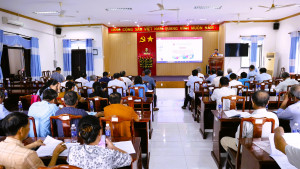 GẦN 100 ĐẠI BIỂU DỰ TẬP HUẤN CHÍNH SÁCH VIỆC LÀM VÀ KỸ NĂNG THÔNG TIN CƠ SỞ TẠI XÃ THIỆN HƯNG