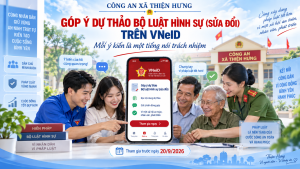 Mời góp ý Dự thảo Bộ luật Hình sự (sửa đổi) trên VNeID